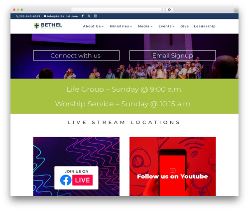 Divi theme WordPress - bethelnet.com