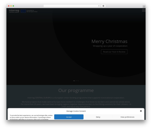 Divi theme WordPress - interreg-central.eu