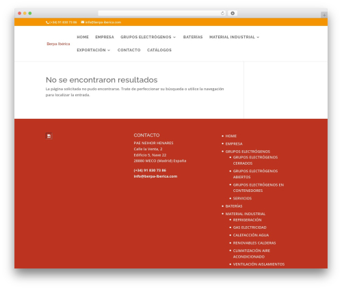 Divi WordPress page theme - berpa-iberica.com