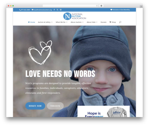 Divi WordPress theme - nationalautismassociation.org