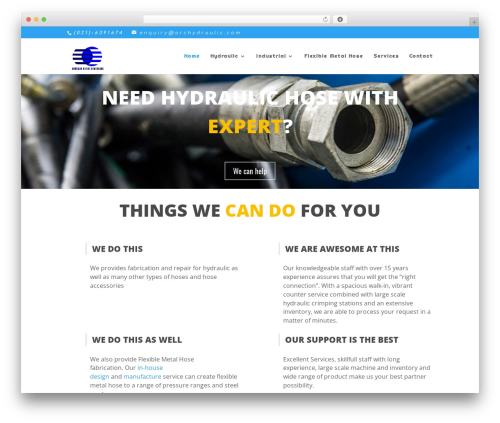 Divi WordPress theme - archydraulic.com
