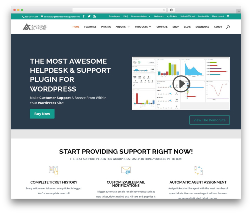 Divi WordPress theme - getawesomesupport.com