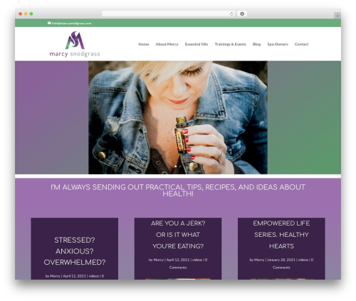 Divi WordPress theme - marcysnodgrass.com