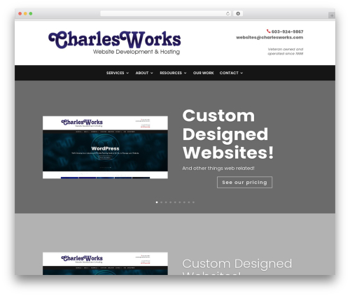 Divi WordPress theme design - charlesworks.com