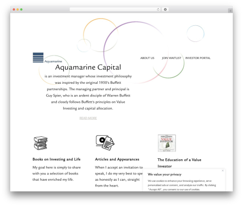 Divi WordPress theme - aquamarinefund.com
