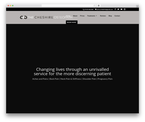 Divi WordPress theme - thecheshireosteopath.com