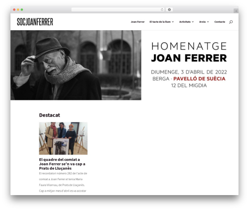 Divi WordPress website theme - socjoanferrer.cat