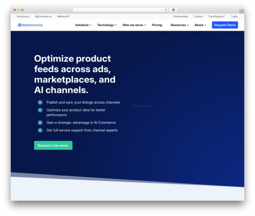 Divi WordPress website theme - feedonomics.com