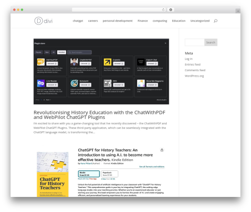 Divi WordPress website theme - kanepittard.com