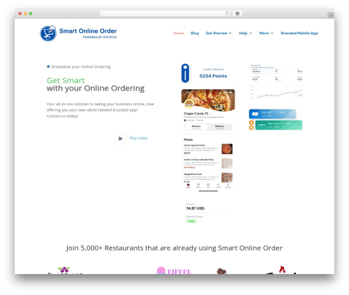 Divi WP theme - smartonlineorder.com