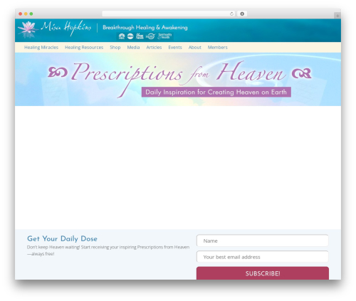 Dynamik-Gen theme WordPress - misahopkins.com/prescriptions-from-heaven
