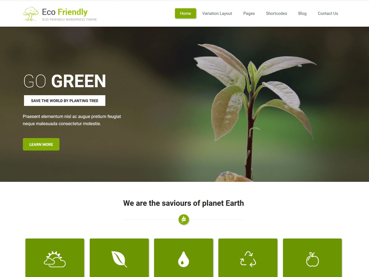 Eco Friendly Lite WordPress ecommerce theme