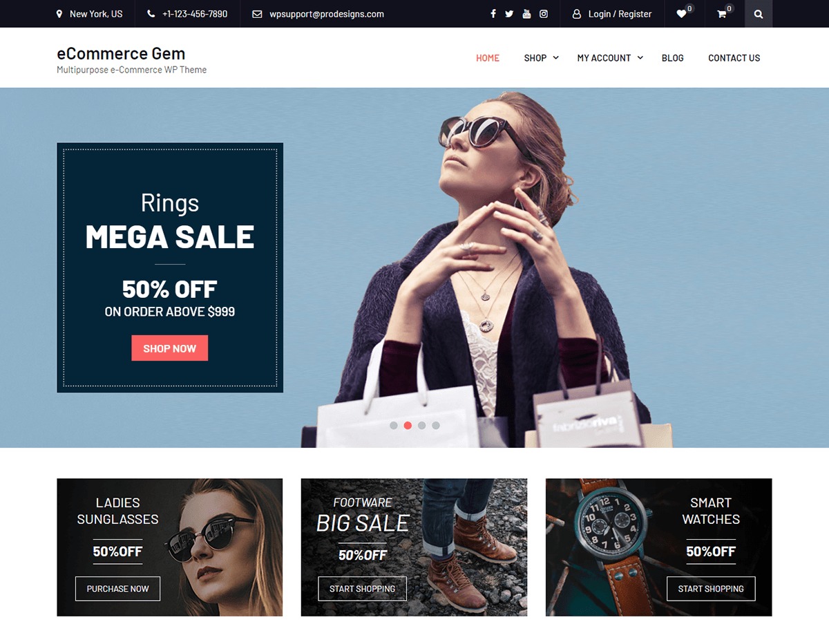 eCommerce Gem WordPress ecommerce theme