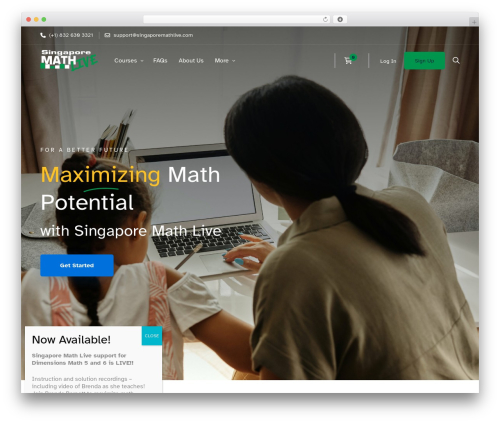 Edumall theme WordPress - singaporemathlive.com