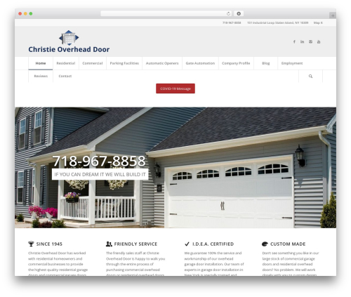 Enfold theme WordPress - christieoverheaddoor.com