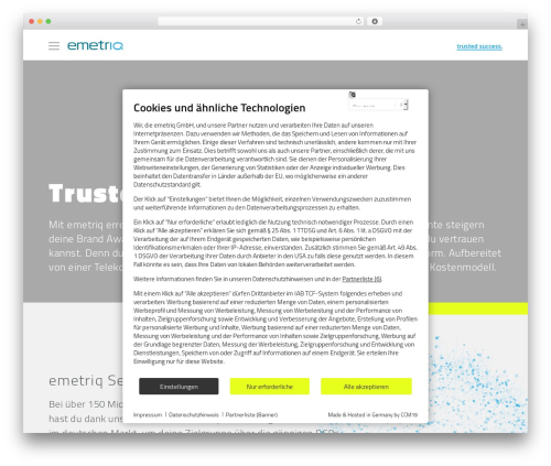 Enfold WP theme - emetriq.com