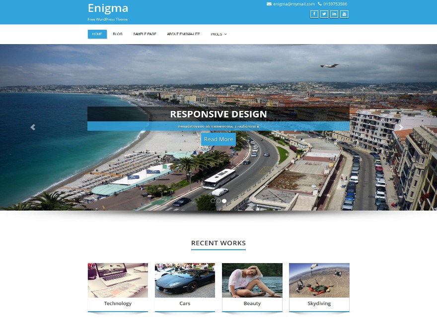 Enigma free WordPress theme Enigma free WordPress theme