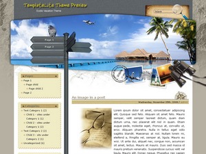 Exotic Vacation top WordPress theme