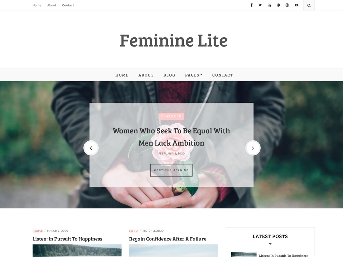 Feminine Lite WordPress theme