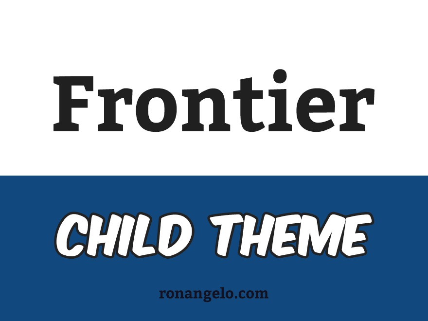 Frontier Child WordPress theme
