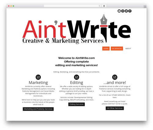 Fruitful free WP theme - aintwrite.com