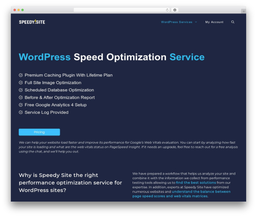 GeneratePress best free WordPress theme - speedy.site