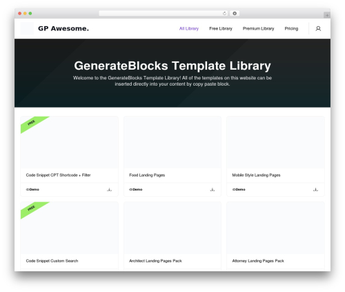 GeneratePress best free WordPress theme - gpawesome.com
