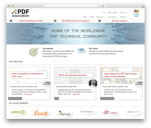 GeneratePress best WordPress theme - pdfa.org