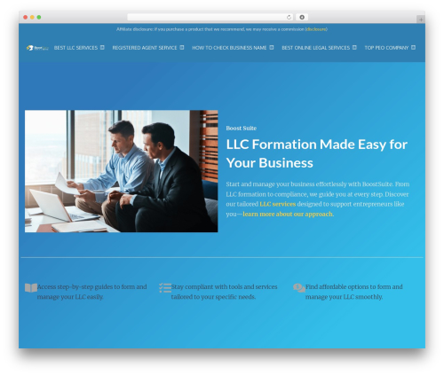 GeneratePress company WordPress theme - boostsuite.com