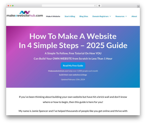 GeneratePress free WP theme - makeawebsitehub.com