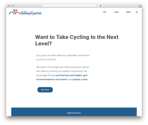 GeneratePress free WP theme - thegeekycyclist.com