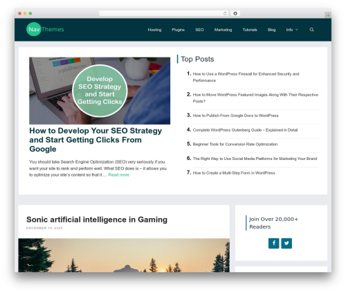 GeneratePress theme WordPress free - navthemes.com