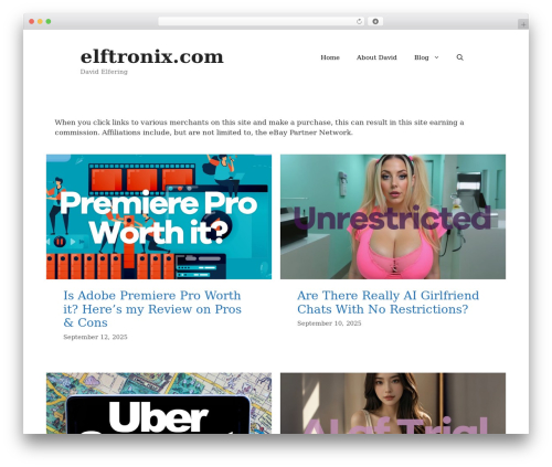 GeneratePress theme WordPress free - elftronix.com