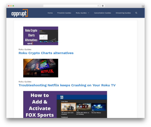 GeneratePress theme WordPress free - apprupt.com