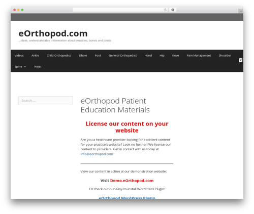 GeneratePress theme WordPress - eorthopod.com