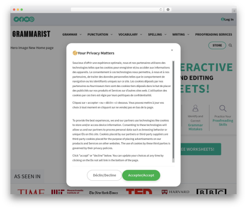 GeneratePress WordPress blog theme - grammarist.com