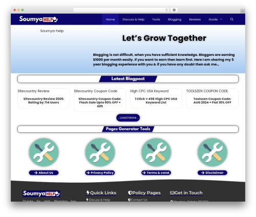 GeneratePress WordPress blog theme - soumyahelp.com
