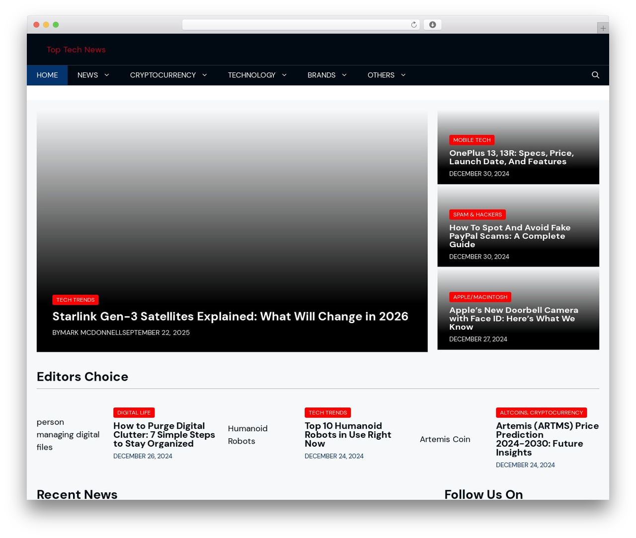 GeneratePress WordPress news theme - toptechnews.com