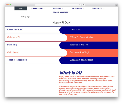 GeneratePress WordPress page theme - piday.org