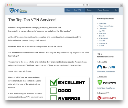 GeneratePress WordPress theme - vpncrew.com