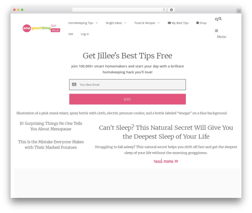GeneratePress WordPress theme - onegoodthingbyjillee.com
