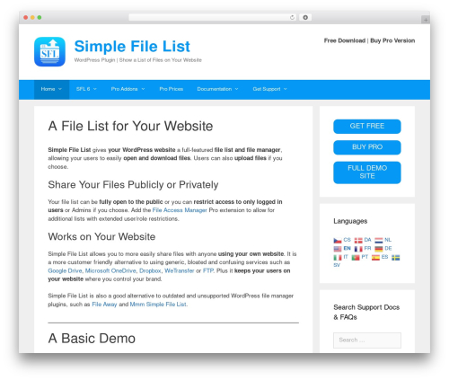 GeneratePress WordPress theme - simplefilelist.com