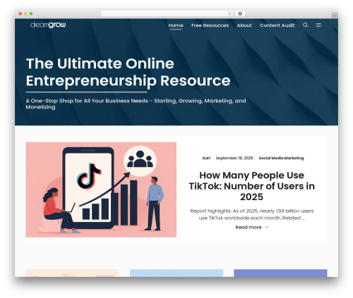 GeneratePress WordPress theme - dreamgrow.com