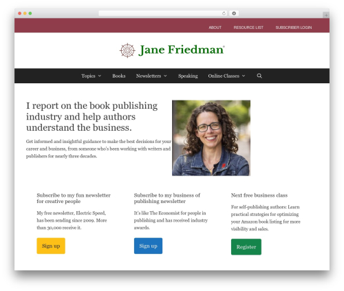 GeneratePress WordPress website theme - janefriedman.com