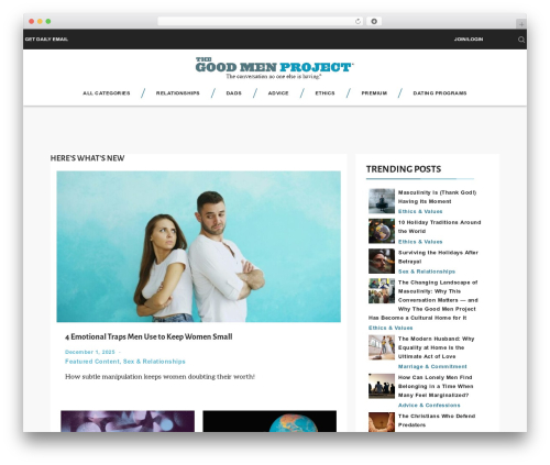 Genesis theme WordPress - goodmenproject.com
