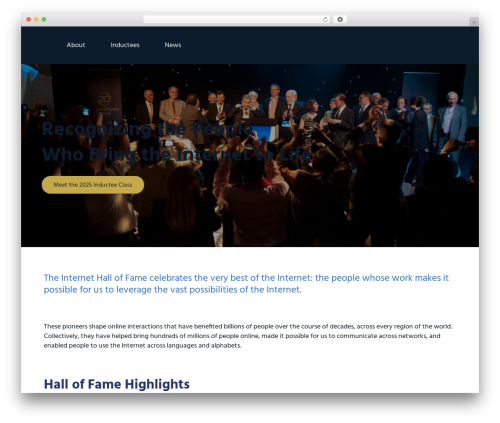 Genesis top WordPress theme - internethalloffame.org
