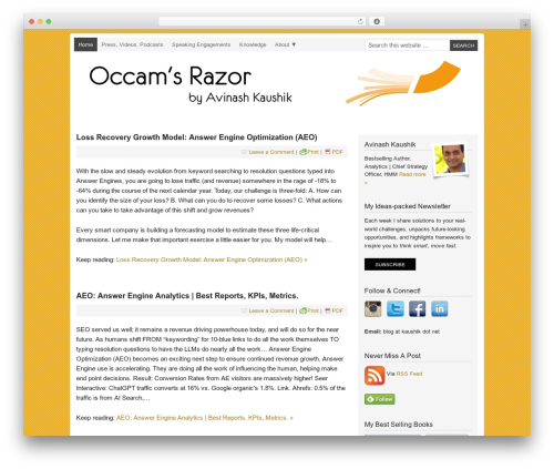 Genesis WordPress blog theme - kaushik.net