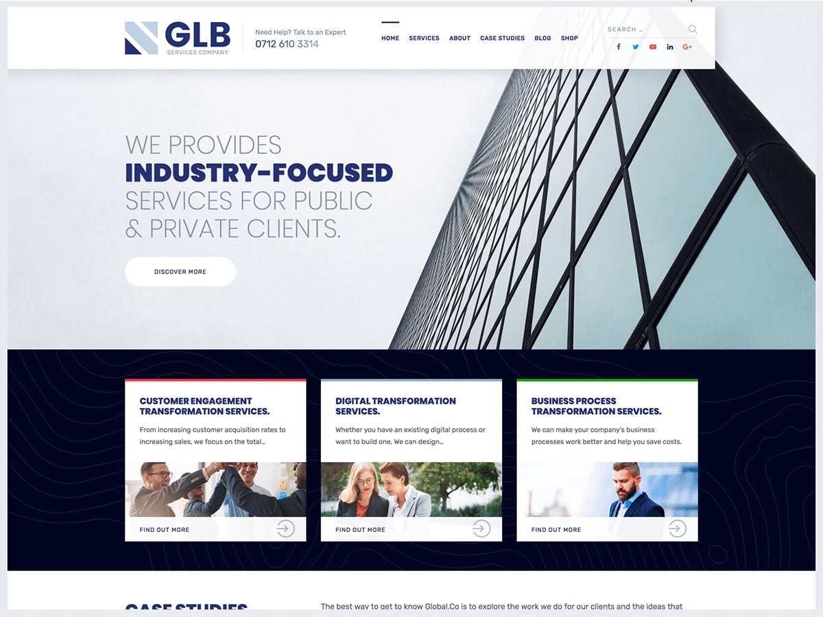 GLB WordPress website theme