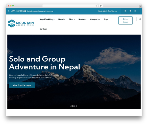 Gowilds WordPress theme - mountainascendtreks.com