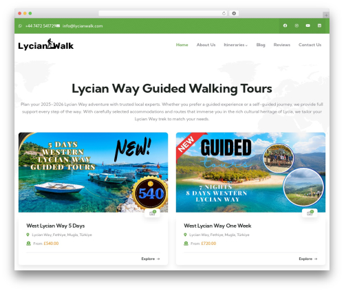 Gowilds WordPress theme - lycianwalk.com